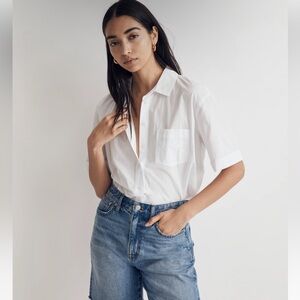 Madewell Signature Poplin Short-Sleeved Button-Down Shirt